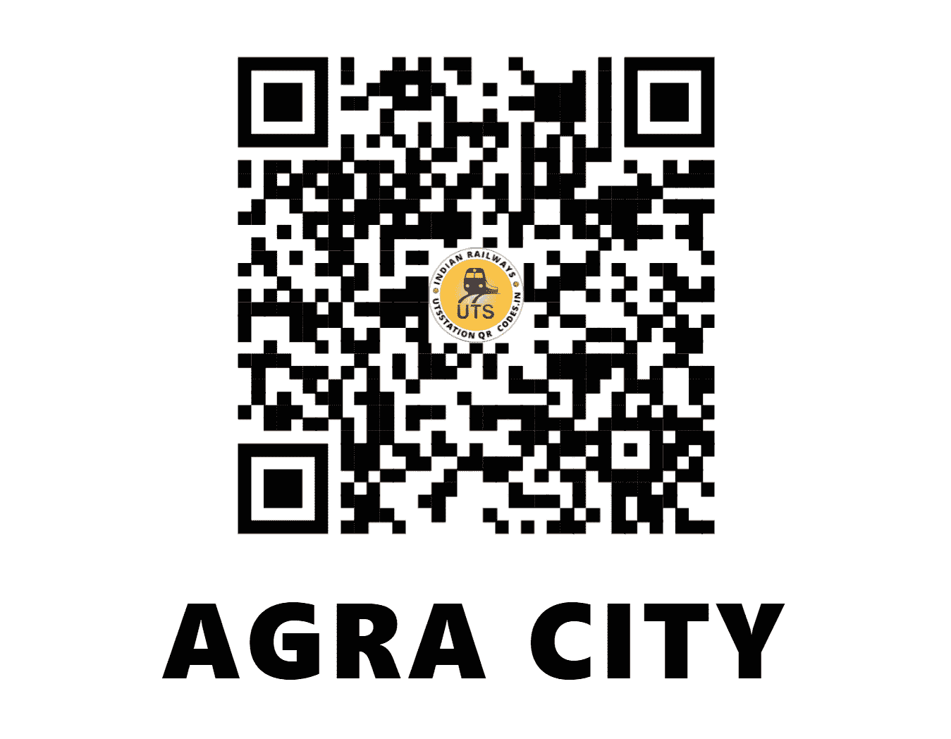 UTS QR Code for AGRA CITY - AGA (NC - UTTAR PRADESH)